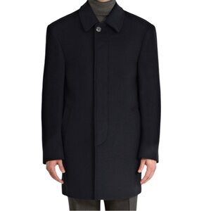 Lauren Ralph Lauren Men's Classic Fit Jake Wool Blend Black Overcoat Size 40R
